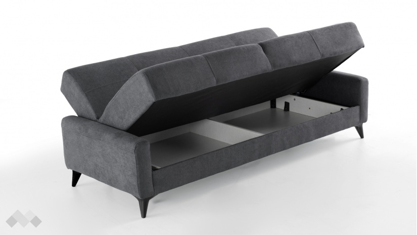 Клик-клак канапе Нейт триместни сив - изглед 4 - МебелМаг Клик-клак канапе Нейт триместни сив - изглед 4