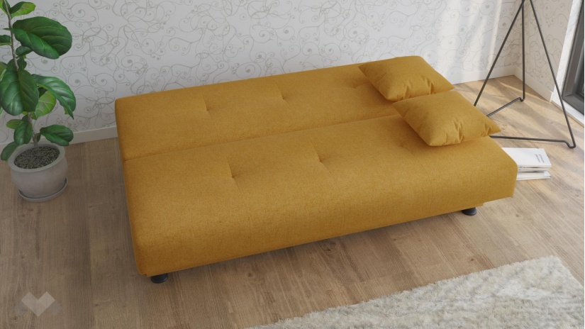 Клик-клак канапе Сидни триместни горчица - изглед 2