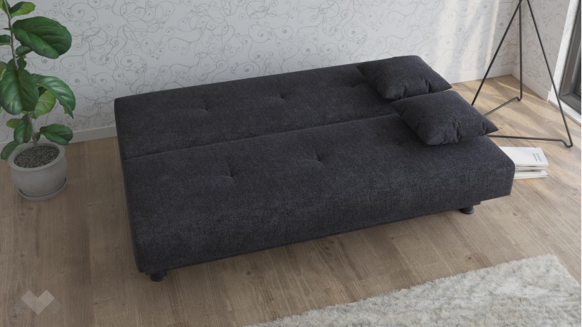 Клик-клак канапе Сидни триместни сив - изглед 2