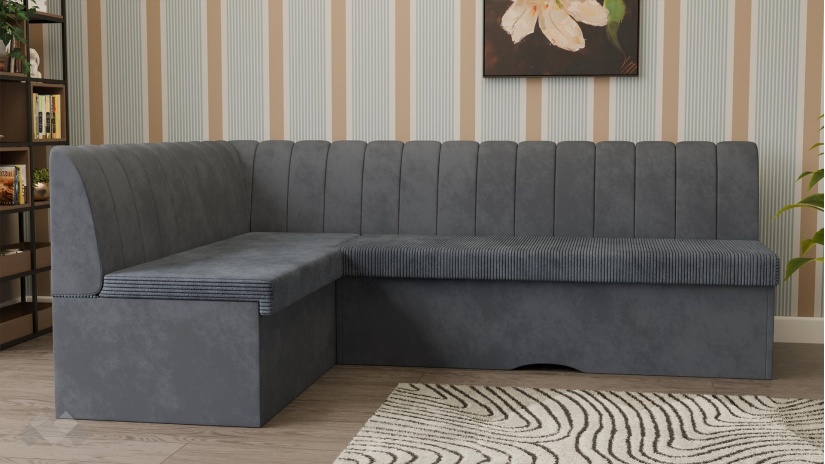 Кухненски ъгъл Кариби с посока сив - изглед 2