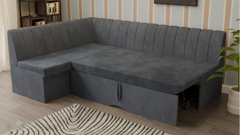 Кухненски ъгъл Кариби с посока сив - изглед 4