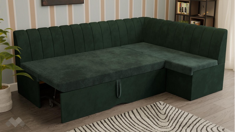 Кухненски ъгъл Кариби с посока зелен - изглед 4