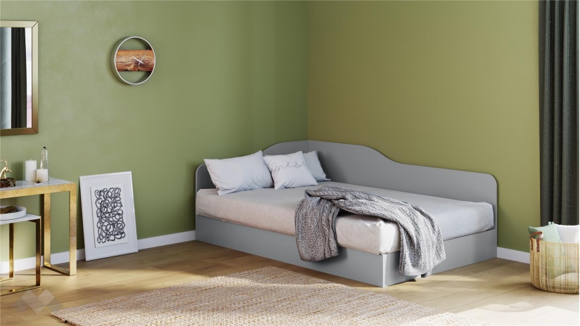 Легло 120/190 Скай с включен матрак Бонел 120/190 нардо сив - изглед 1