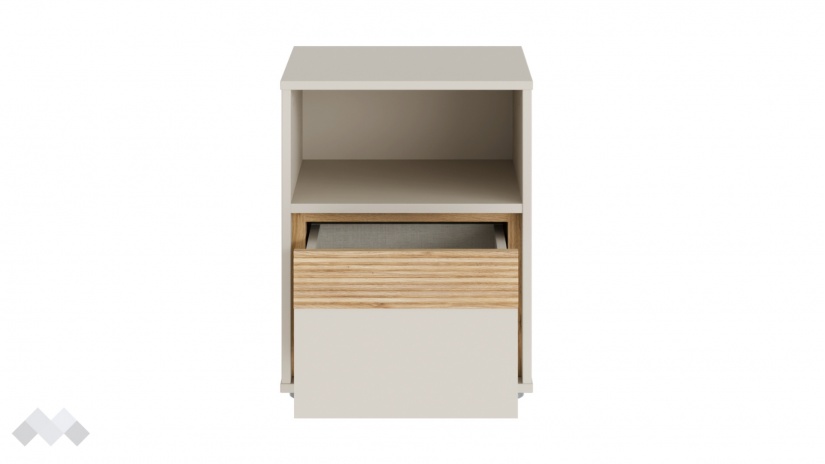 Нощно шкафче Векслин пясък с дъб маувела - изглед 4