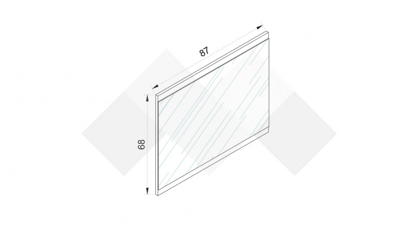 Огледало Комо орех селект тъмен - изглед 2