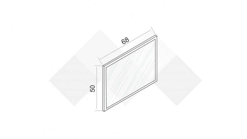 Огледало Малена светъл вотан - изглед 2