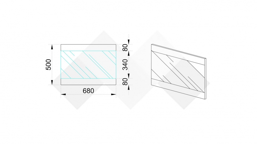 Огледало Кари дъб дакота - изглед 2