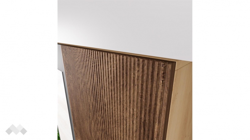 Портманто Атина дъб артисан с графит и дъб натурал - изглед 8