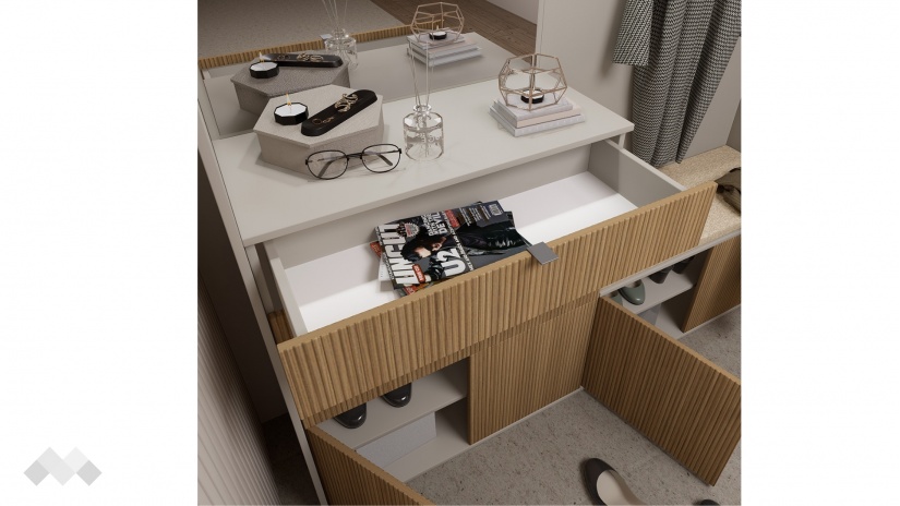 Портманто Хармония дъб гардън с кашмир - изглед 6 - МебелМаг Портманто Хармония дъб гардън с кашмир - изглед 6