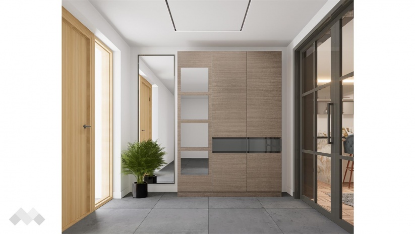 Портманто Кронос мока със сиво кобалт гланц - изглед 1