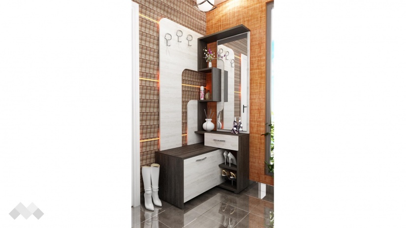 Ъглово портманто Стефи винтидж с античен дъб - изглед 1