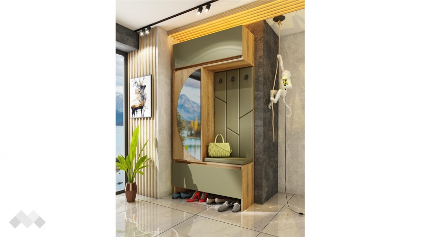 Портманто Торо дъб евок с маслина - изглед 2