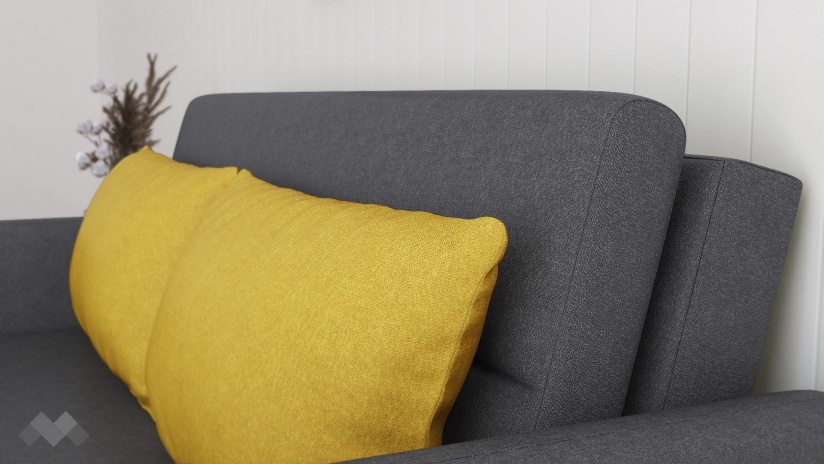 Диван Фелипе двуместни сив - изглед 5 - МебелМаг Диван Фелипе двуместни сив - изглед 5