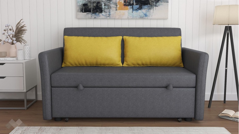 Диван Фелипе двуместни сив - изглед 1 - МебелМаг Диван Фелипе двуместни сив - изглед 1