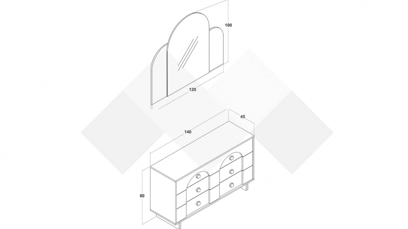 Скрин Рена дъб кадис с пясъчен камък - изглед 2