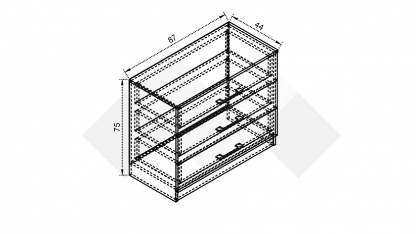 Скрин Комо дъб ърбан ойстър с бяло - изглед 2