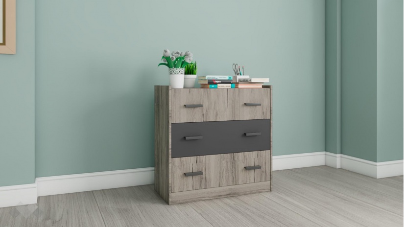 Скрин Спирит малта с антрацит - изглед 1 - МебелМаг Скрин Спирит малта с антрацит - изглед 1