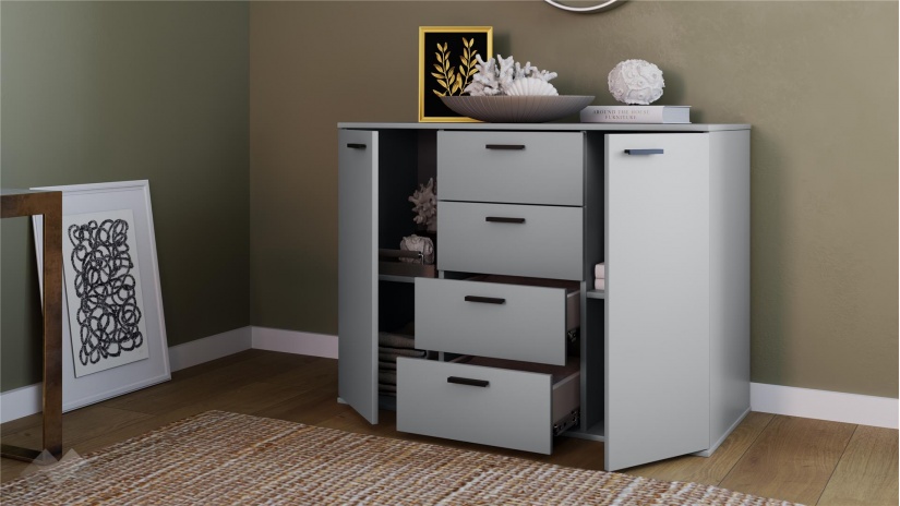 Скрин Скай нардо сив - изглед 2 - МебелМаг Скрин Скай нардо сив - изглед 2