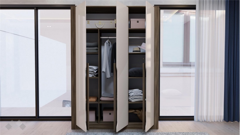 Спален комплект Котанело с включен матрак Бонел 160/200 дъб дилън тъмен с кашмир гланц - изглед 7