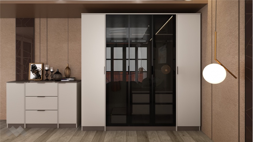 Спален комплект Лусо с включен матрак Бонел 160/200 кашмир с лате - изглед 10