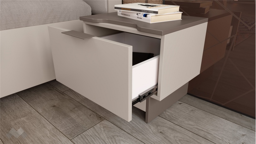 Спален комплект Лусо с включен матрак Бонел 160/200 кашмир с лате - изглед 6