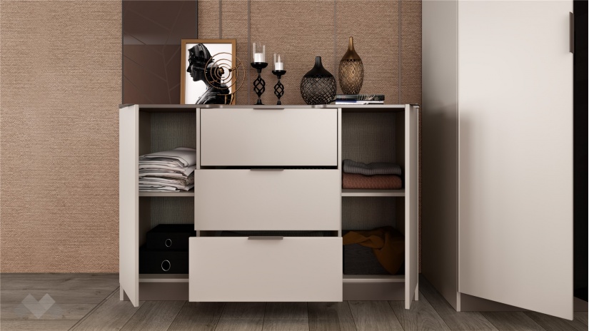 Спален комплект Лусо с включен матрак Бонел 160/200 кашмир с лате - изглед 8