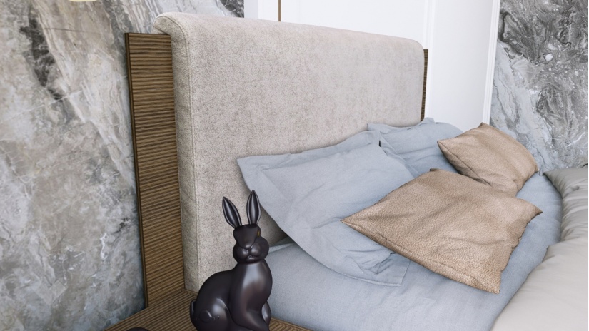 Спален комплект Мирела дъб линеа с орех линеа - изглед 6 - МебелМаг Спален комплект Мирела дъб линеа с орех линеа - изглед 6