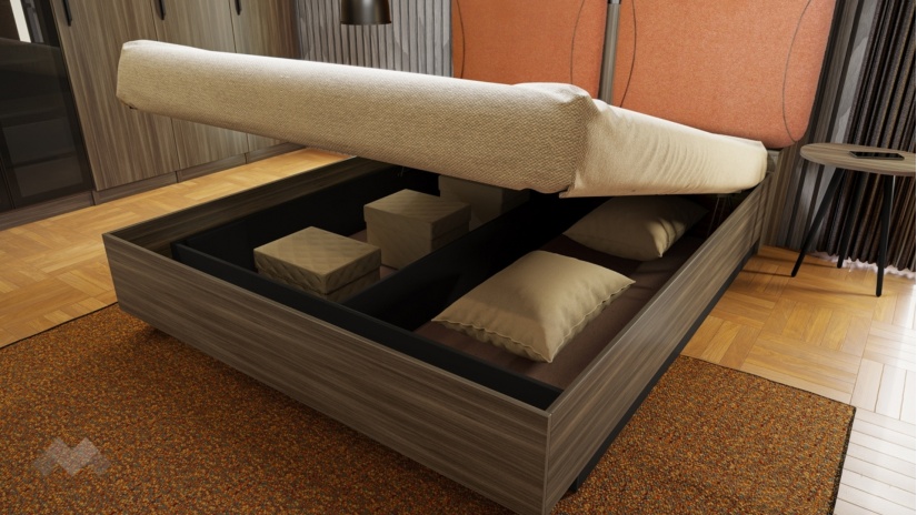 Спален комплект Наоми с включен матрак Бонел 160/200 дъб дилън тъмен с графит - изглед 3