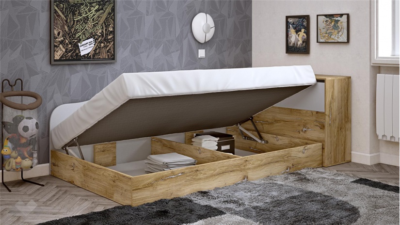 Спален комплект Селтик С3 келтски дъб със светло сиво - изглед 4