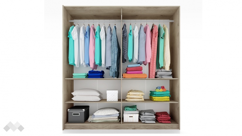 Спален комплект Ариа с включен матрак Бонел 160/200 сонома арвен с бяло гланц - изглед 2