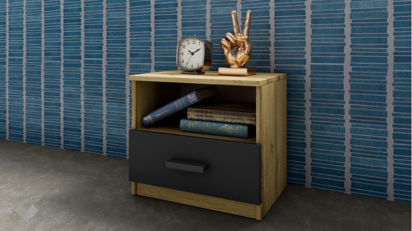 Спален комплект Малена светъл вотан с антрацит - изглед 7