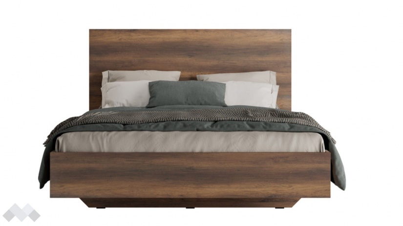 Спалня 160/200 Огняна с включен матрак Бонел 160/200 орех осло - изглед 2 - МебелМаг Спалня 160/200 Огняна с включен матрак Бонел 160/200 орех осло - изглед 2