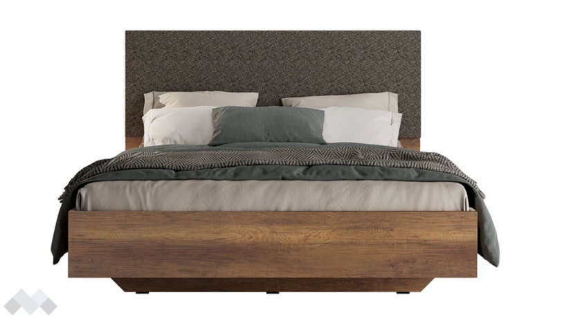 Спалня 160/200 Огняна с включен матрак Бонел 160/200 орех осло - изглед 2 - МебелМаг Спалня 160/200 Огняна с включен матрак Бонел 160/200 орех осло - изглед 2