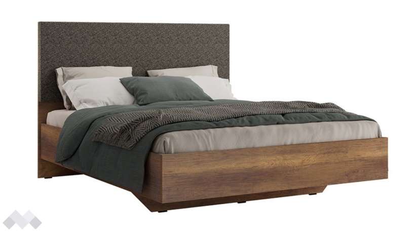Спалня 160/200 Огняна с включен матрак Бонел 160/200 орех осло - изглед 1 - МебелМаг Спалня 160/200 Огняна с включен матрак Бонел 160/200 орех осло - изглед 1