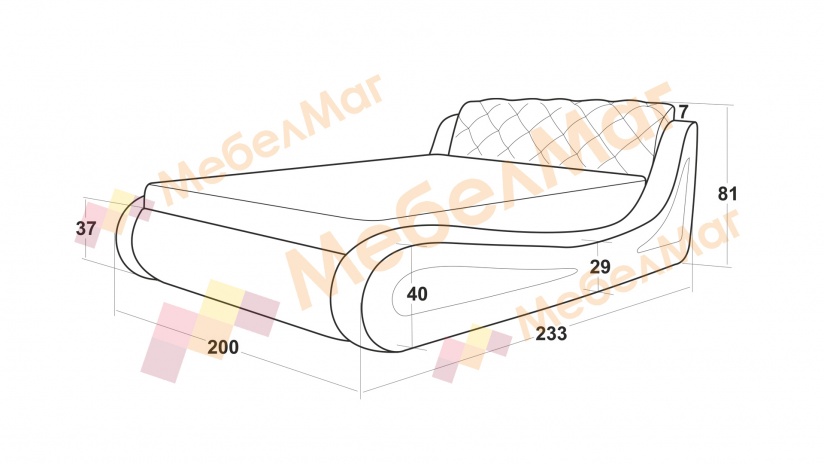 Тапицирана спалня 160/200 Азура с включен матрак Бонел 160/200 графит със сиво - изглед 5