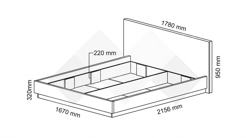 Тапицирана спалня 160/200 Аляска с включен матрак Бонел 160/200 бяло гланц - изглед 2 - МебелМаг Тапицирана спалня 160/200 Аляска с включен матрак Бонел 160/200 бяло гланц - изглед 2