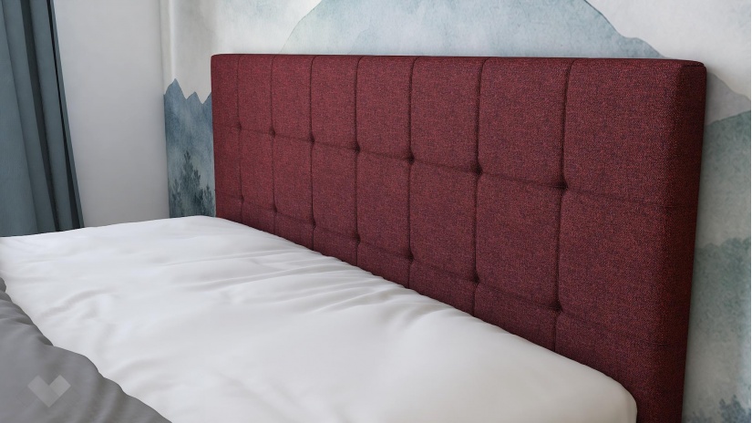 Тапицирана спалня 160/200 Анаса с включен матрак Sleep Nuvia 160/200 червен - изглед 2