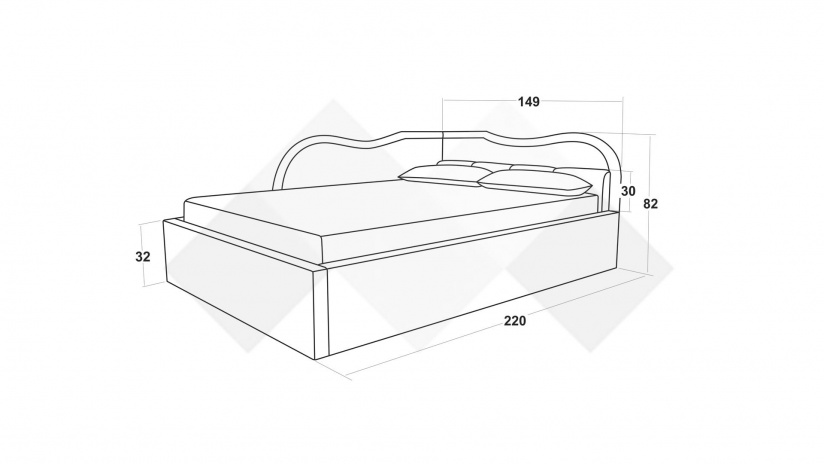 Тапицирана спалня 140/200 Андреа с включен матрак Бонел 140/200 горчица - изглед 4