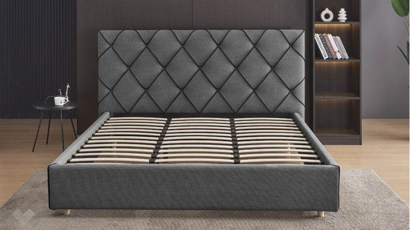 Тапицирана спалня 180/200 Фиора с включен матрак Sleep Nuvia 180/200 графит - изглед 2