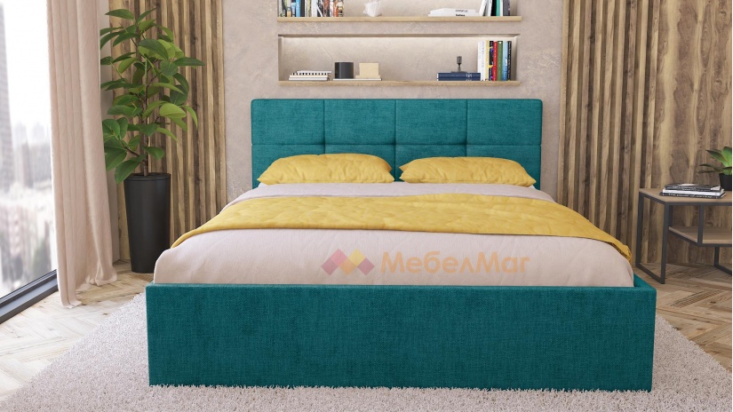 Тапицирана спалня 160/200 Камил с включен матрак Бонел 160/200 тюркоаз - изглед 2