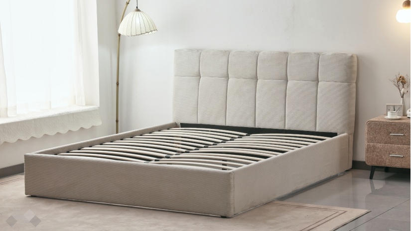 Тапицирана спалня 160/200 Тесара с включен матрак Sleep Nuvia 160/200 бежов - изглед 3