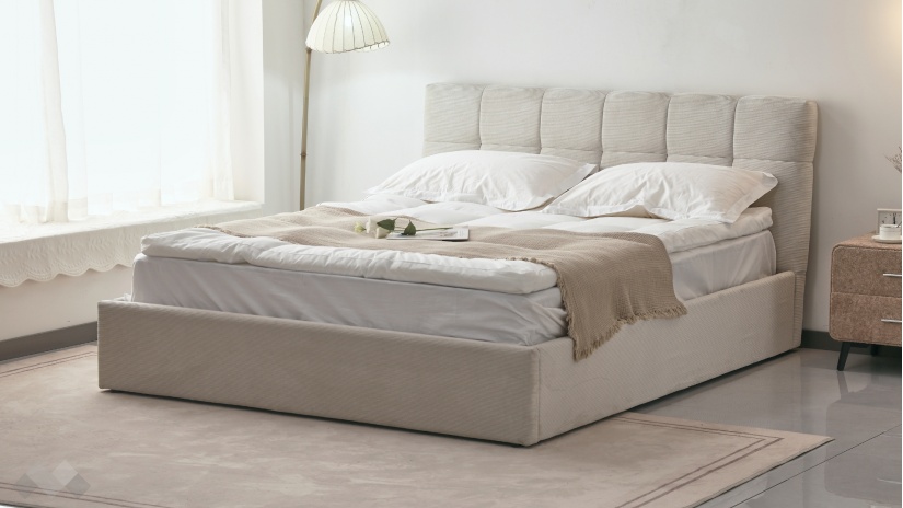 Тапицирана спалня 160/200 Тесара с включен матрак Sleep Nuvia 160/200 бежов - изглед 1