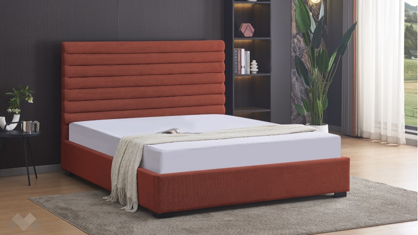 Тапицирана спалня 160/200 Зерина с включен матрак Sleep Nuvia 160/200 червен - изглед 1