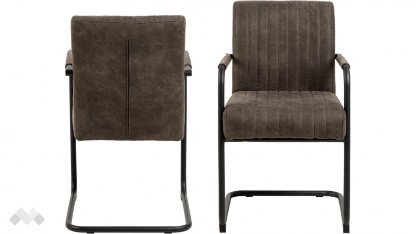 Трапезен стол Адел тъмно кафяв - изглед 1