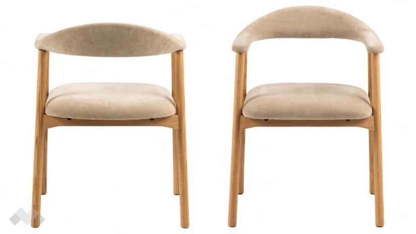 Трапезен стол Аделия бежов - изглед 1