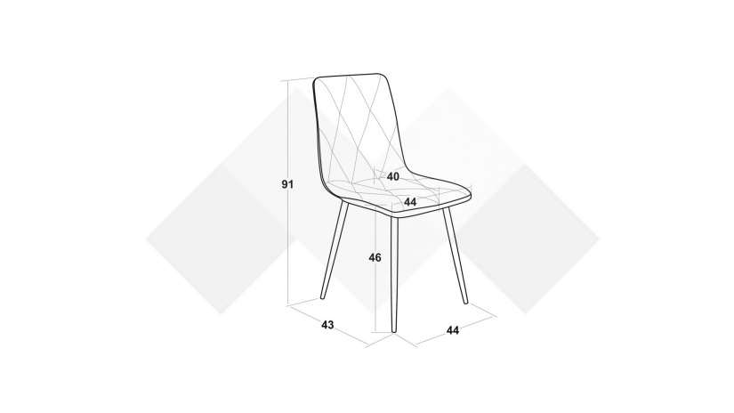 Трапезен стол Брикс сив - изглед 7
