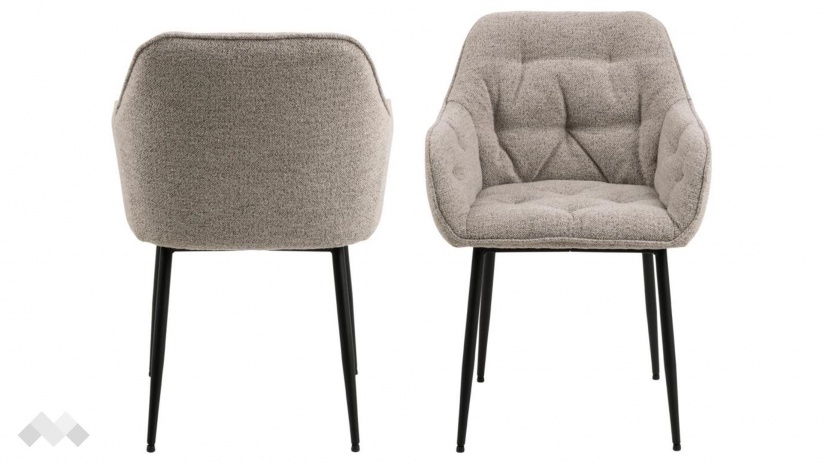 Трапезен стол Брук бежов - изглед 1