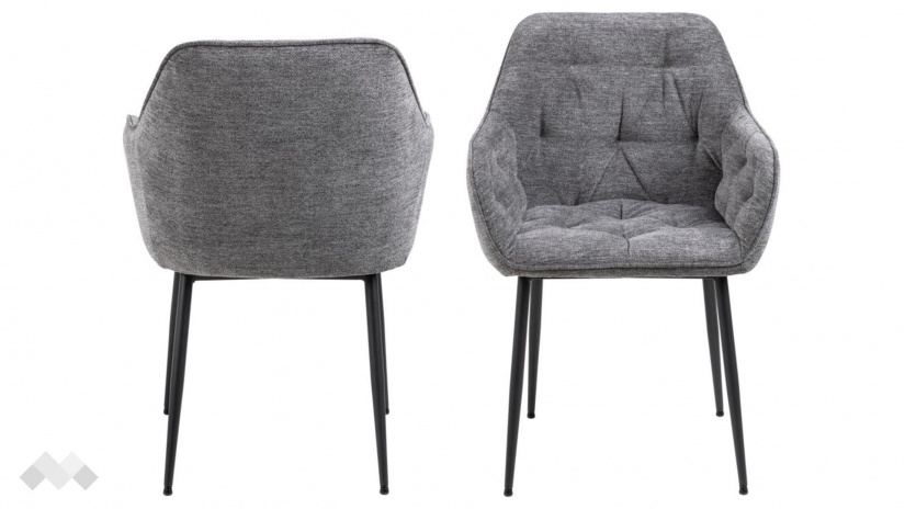 Трапезен стол Брук сив - изглед 1 - МебелМаг Трапезен стол Брук сив - изглед 1