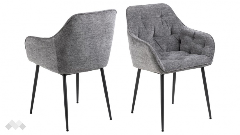 Трапезен стол Брук сив - изглед 2 - МебелМаг Трапезен стол Брук сив - изглед 2