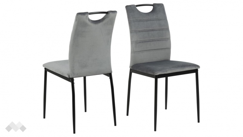 Трапезен стол Диа тъмно сив - изглед 2 - МебелМаг Трапезен стол Диа тъмно сив - изглед 2